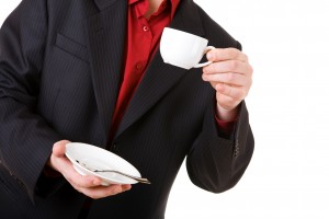 man with coffee, customer engagement
